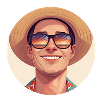13 Avatar cartoon “Le Touriste” pour profil Winamax, style fun et décontracté, idéal pour boutique en ligne, parfait pour personnaliser un compte joueur de poker.