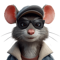 17 Avatar Réaliste “Souris stylée” pour profil Winamax, design fun et tendance, parfait pour boutique en ligne, idéal pour personnaliser un compte joueur de poker.