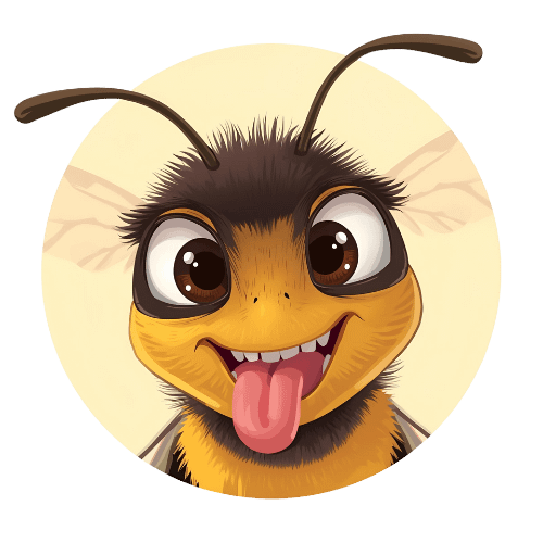 11 Avatar cartoon abeille stylisé pour profil Winamax, idéal pour boutique en ligne, design unique et ludique, parfait pour personnaliser un compte joueur de poker.