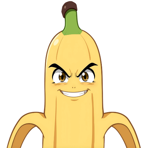16 Avatar cartoon “Banane énervée” pour profil Winamax, design amusant et expressif, parfait pour boutique en ligne, idéal pour personnaliser un compte joueur de poker.