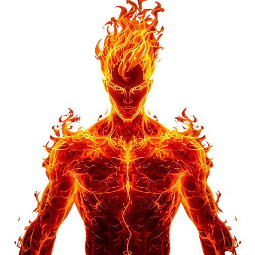 19 Avatar réaliste “Torche humaine” pour profil Winamax, design dynamique et flamboyant, parfait pour boutique en ligne, idéal pour personnaliser un compte joueur de poker.